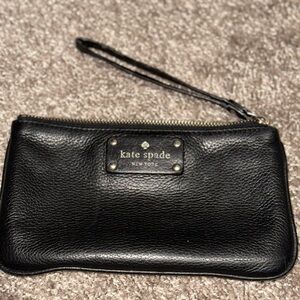 Kate Spade Black Textured Wristlet